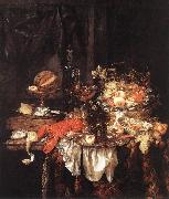 BEYEREN, Abraham van Banquet Still-Life with a Mouse fdg Germany oil painting reproduction